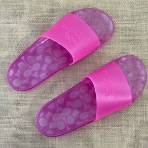 *NEW* COACH Ulyssa Rubber Slide | Women's Size 9 | Bold Pink